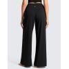 imageCRZ YOGA Butterluxe Palazzo Pants Pockets 30  Front Pleated High Waisted Yoga Lounge Casual Wide Leg Buttery SoftBlack