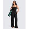 imageCRZ YOGA Butterluxe Palazzo Pants Pockets 30  Front Pleated High Waisted Yoga Lounge Casual Wide Leg Buttery SoftBlack