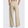 imageCRZ YOGA Butterluxe Palazzo Pants Pockets 30  Front Pleated High Waisted Yoga Lounge Casual Wide Leg Buttery SoftOak