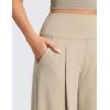 imageCRZ YOGA Butterluxe Palazzo Pants Pockets 30  Front Pleated High Waisted Yoga Lounge Casual Wide Leg Buttery SoftOak