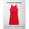 imageCRZ YOGA Butterluxe Racerback Mini Dress for Women  A Line Crewneck Casual Travel Outfits with Bras No Builtin ShortsAurora Red
