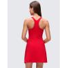 imageCRZ YOGA Butterluxe Racerback Mini Dress for Women  A Line Crewneck Casual Travel Outfits with Bras No Builtin ShortsAurora Red