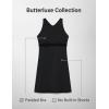 imageCRZ YOGA Butterluxe Racerback Mini Dress for Women  A Line Crewneck Casual Travel Outfits with Bras No Builtin ShortsBlack