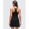 imageCRZ YOGA Butterluxe Racerback Mini Dress for Women  A Line Crewneck Casual Travel Outfits with Bras No Builtin ShortsBlack