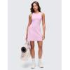 imageCRZ YOGA Butterluxe Racerback Mini Dress for Women  A Line Crewneck Casual Travel Outfits with Bras No Builtin ShortsVita Pink