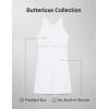 imageCRZ YOGA Butterluxe Racerback Mini Dress for Women  A Line Crewneck Casual Travel Outfits with Bras No Builtin ShortsWhite