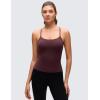 imageCRZ YOGA Butterluxe Racerback Tank Tops for Women  Scoop Neck Spaghetti Strap Padded Workout Camisole with Built in BraRipe Plum