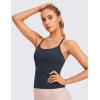 imageCRZ YOGA Butterluxe Racerback Tank Tops for Women  Scoop Neck Spaghetti Strap Padded Workout Camisole with Built in BraTrue Navy