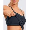 imageCRZ YOGA Butterluxe Racerback Tank Tops for Women  Scoop Neck Spaghetti Strap Padded Workout Camisole with Built in BraTrue Navy