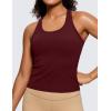 imageCRZ YOGA Butterluxe Racerback Tank Tops for Women  Yoga Workout Casual Gym Athletic Camisole Tight Sleeveless ShirtsRed Merlot