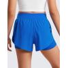 imageCRZ YOGA Girls FeatheryFit Soft 2 in 1 Dolphin Athletic Shorts  Tennis Soccer Running Casual Liner Pockets Kids TeenSparkle Blue