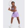 imageCRZ YOGA Girls FeatheryFit Soft Athletic Pleated Skirts  Tennis School Casual Skorts with Pockets Liner Kids TeenLilac
