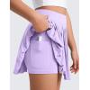 imageCRZ YOGA Girls FeatheryFit Soft Athletic Pleated Skirts  Tennis School Casual Skorts with Pockets Liner Kids TeenLilac