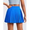 imageCRZ YOGA Girls FeatheryFit Soft Athletic Pleated Skirts  Tennis School Casual Skorts with Pockets Liner Kids TeenSparkle Blue