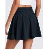 imageCRZ YOGA High ShirredWaisted Tennis Skirts for Women  Mini Lined Golf Casual Athletic Flowy Skorts with PocketsTrue Navy
