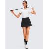 imageCRZ YOGA High Waisted A line Golf Skirts for Women  Mini Lined Tennis Casual Work Skorts with 3 PocketsBlack