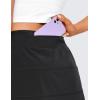 imageCRZ YOGA High Waisted A line Golf Skirts for Women  Mini Lined Tennis Casual Work Skorts with 3 PocketsBlack