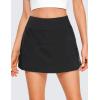imageCRZ YOGA High Waisted A line Golf Skirts for Women  Mini Lined Tennis Casual Work Skorts with 3 PocketsBlack