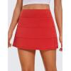 imageCRZ YOGA High Waisted A line Golf Skirts for Women  Mini Lined Tennis Casual Work Skorts with 3 PocketsDark Red