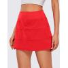 imageCRZ YOGA High Waisted A line Golf Skirts for Women  Mini Lined Tennis Casual Work Skorts with 3 PocketsDeep Red