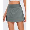 imageCRZ YOGA High Waisted A line Golf Skirts for Women  Mini Lined Tennis Casual Work Skorts with 3 PocketsGrey Sage
