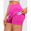 imageCRZ YOGA High Waisted A line Golf Skirts for Women  Mini Lined Tennis Casual Work Skorts with 3 PocketsHibiscus Purple