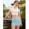 imageCRZ YOGA High Waisted A line Golf Skirts for Women  Mini Lined Tennis Casual Work Skorts with 3 PocketsLight Grayish Blue