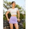imageCRZ YOGA High Waisted A line Golf Skirts for Women  Mini Lined Tennis Casual Work Skorts with 3 PocketsLilac