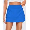 imageCRZ YOGA High Waisted A line Golf Skirts for Women  Mini Lined Tennis Casual Work Skorts with 3 PocketsSparkle Blue