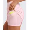 imageCRZ YOGA High Waisted A line Golf Skirts for Women  Mini Lined Tennis Casual Work Skorts with 3 PocketsStrawberry Pink