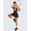 imageCRZ YOGA High Waisted Flowy Tennis Skirts for Women  Mini Lined Pickleball Casual A Line Skorts with PocketsBlack
