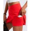 imageCRZ YOGA High Waisted Flowy Tennis Skirts for Women  Mini Lined Pickleball Casual A Line Skorts with PocketsDeep Red