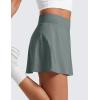 imageCRZ YOGA High Waisted Flowy Tennis Skirts for Women  Mini Lined Pickleball Casual A Line Skorts with PocketsGrey Sage