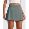 imageCRZ YOGA High Waisted Flowy Tennis Skirts for Women  Mini Lined Pickleball Casual A Line Skorts with PocketsGrey Sage