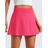 imageCRZ YOGA High Waisted Flowy Tennis Skirts for Women  Mini Lined Pickleball Casual A Line Skorts with PocketsLip Gloss Pink