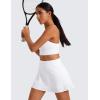 imageCRZ YOGA High Waisted Flowy Tennis Skirts for Women  Mini Lined Pickleball Casual A Line Skorts with PocketsWhite