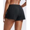 imageCRZ YOGA High Waisted Running Shorts for Women 25  Mesh Liner Quick Dry for Workout Sport Athletic with Zipper PocketBlack