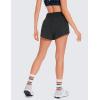 imageCRZ YOGA High Waisted Running Shorts for Women 25  Mesh Liner Quick Dry for Workout Sport Athletic with Zipper PocketBlack