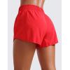 imageCRZ YOGA High Waisted Running Shorts for Women 25  Mesh Liner Quick Dry for Workout Sport Athletic with Zipper PocketDeep Red