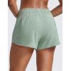 imageCRZ YOGA High Waisted Running Shorts for Women 25  Mesh Liner Quick Dry for Workout Sport Athletic with Zipper PocketGreen Palm Court