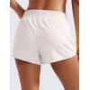 imageCRZ YOGA High Waisted Running Shorts for Women 25  Mesh Liner Quick Dry for Workout Sport Athletic with Zipper PocketMilky White Bone