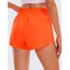 imageCRZ YOGA High Waisted Running Shorts for Women 25  Mesh Liner Quick Dry for Workout Sport Athletic with Zipper PocketNeon Orange