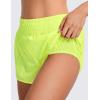 imageCRZ YOGA High Waisted Running Shorts for Women 25  Mesh Liner Quick Dry for Workout Sport Athletic with Zipper PocketNeon Yellow