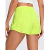 imageCRZ YOGA High Waisted Running Shorts for Women 25  Mesh Liner Quick Dry for Workout Sport Athletic with Zipper PocketNeon Yellow