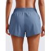 imageCRZ YOGA High Waisted Running Shorts for Women 25  Mesh Liner Quick Dry for Workout Sport Athletic with Zipper PocketOasis Blue