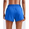 imageCRZ YOGA High Waisted Running Shorts for Women 25  Mesh Liner Quick Dry for Workout Sport Athletic with Zipper PocketSparkle Blue