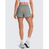imageCRZ YOGA High Waisted Running Shorts for Women 25  Mesh Liner Quick Dry for Workout Sport Athletic with Zipper PocketSterling