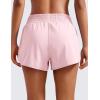 imageCRZ YOGA High Waisted Running Shorts for Women 25  Mesh Liner Quick Dry for Workout Sport Athletic with Zipper PocketStrawberry Pink