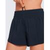 imageCRZ YOGA High Waisted Running Shorts for Women 25  Mesh Liner Quick Dry for Workout Sport Athletic with Zipper PocketTrue Navy