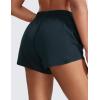 imageCRZ YOGA High Waisted Running Shorts for Women 25  Mesh Liner Quick Dry for Workout Sport Athletic with Zipper PocketTrue Navy